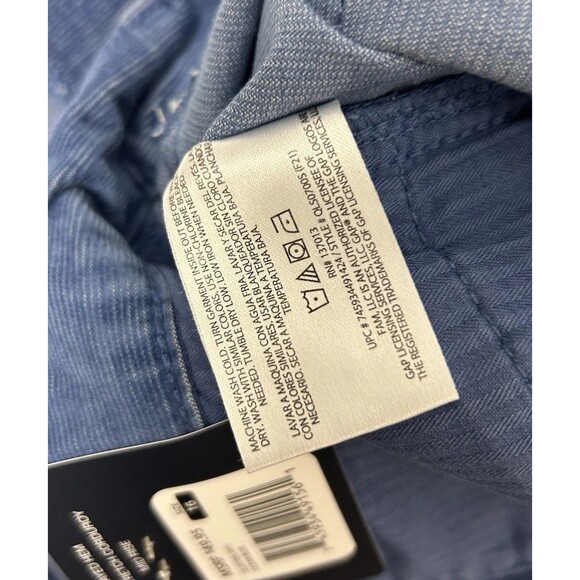 GAP Womens 16 Soft Stretch 4” Inseam Blue Corduroy Shorts w/ Raw Edge Hem NWT - Picture 8 of 8